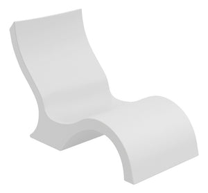 Ledge Lounger Signature Chair Lowback low back in-pool chair — white, main product view
