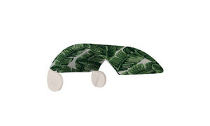 Ledge Lounger Signature Chair Shade in-pool chair shade — bold jungle canopy on a cloud frame
