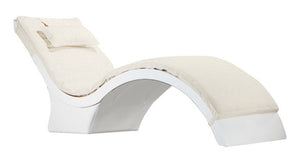 Ledge Lounger Signature Chaise Deep Cushion chaise deep cushion — white fabric, main product view