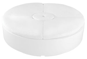Ledge Lounger Signature Round Sunbed in-pool round sunbed — white, main product view