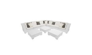 Ledge Lounger Signature Sectional Endcap in-pool sectional endcap — ten piece L shape layout