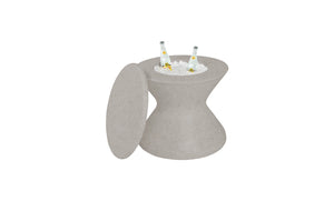 Ledge Lounger Signature Tall Ice Bin Side Table in-pool ice bin side table — sandstone resin colour