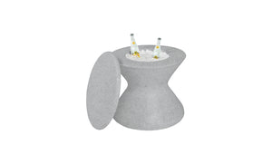 Ledge Lounger Signature Tall Ice Bin Side Table in-pool ice bin side table — granite gray resin colour