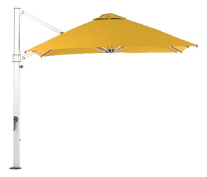 Ledge Lounger Ultra Umbrella — ultra cantilever umbrella shown open on a pool deck