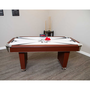 Hathaway Midtown 72-in Air Hockey Table with LED Scoring - Cherry Finish Game Room Table — shown from the opposite side (1)