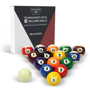 Hathaway Billiard Ball Set - Regulation Size Game Room Table