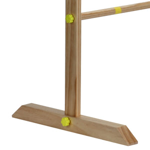 Hathaway Ladder Toss Game Set - yellow thumb screws joining the upright to the weighted base
