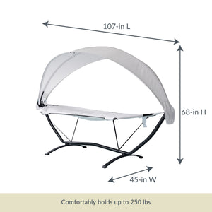 Island Retreat Sea Breeze Lounger - 107 in long, 68 in high, 45 in wide; holds up to 250 lb