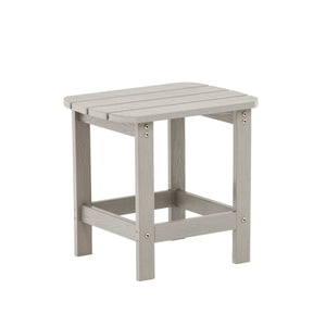 Island Retreat Ez-Care Tek-Wood Adirondack Side Table Patio Furniture & Umbrella — Slate Grey / Adirondack Side Table