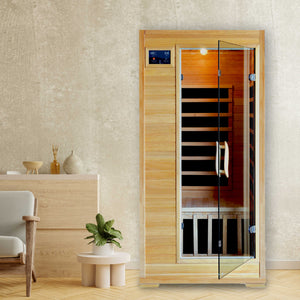 HeatWave Buena Vista Carbon Sauna Sauna & Spa — shown in use