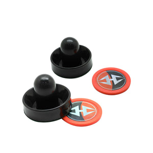 Hathaway Air Hockey 3-in Strikers and 2.5-in Pucks - Black and Orange Game Room Table