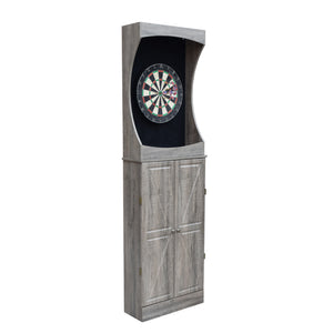 Hathaway Westwood Bristle Dartboard and 84-in Free-Standing Cabinet - Rustic Gray Game Room Table