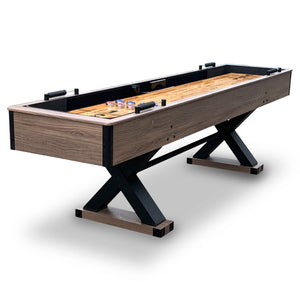 Hathaway Excalibur 9-ft Shuffleboard Table - Driftwood Finish Game Room Table