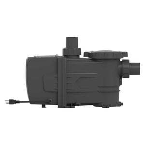 Blue Wave FlowXtreme PRO VS Pool Pump - side profile showing the motor, base feet and power lead