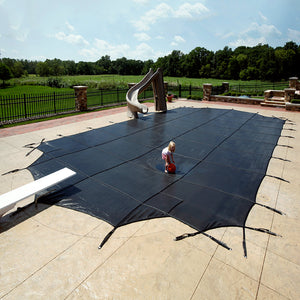 Arctic Armor 30-Year Premium Mesh In-Ground Pool Safety Cover Pool Cover — shown in use