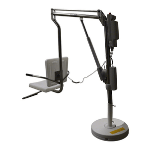 Spectrum Aquatics Motion Trek BP350 ADA pool lift — rear view with mast and anchor base