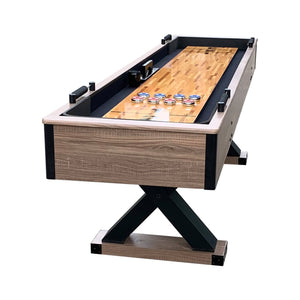 Hathaway Excalibur 9-ft Shuffleboard Table - Driftwood Finish Game Room Table — shown from the opposite side (1)