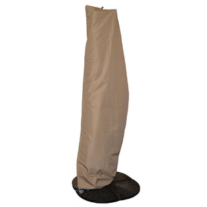 Island Umbrella Protective Covers - cantilever umbrella cover zipped over a closed umbrella