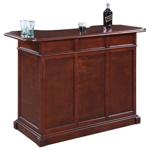 Hathaway Ridgeline 60-in Hardwood Home Bar with Storage - Mahogany Finish Game Room Table — shown from the opposite side (1)