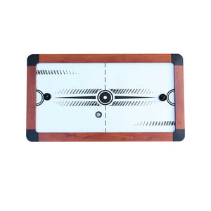 Hathaway Dorsett Air Hockey Table - playfield from above with both goals and the centre spot