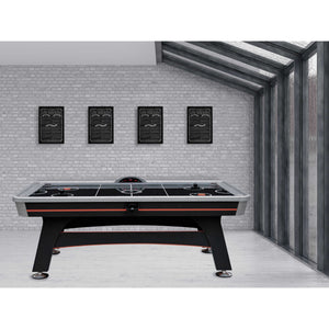 Hathaway Game Rules Wall Art - four framed rules prints hung above an air hockey table