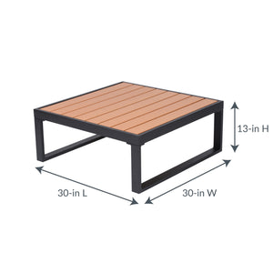 Island Retreat Monaco Contemporary Outdoor Sectional - Slate Grey Patio Furniture — dimension and specification diagram (2)