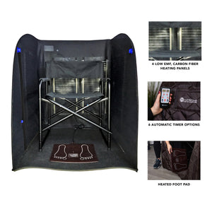 HeatWave Harmony Portable Sauna - four low-EMF carbon panels, six timer settings and heated foot pad