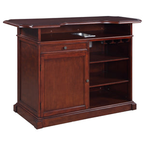Hathaway Ridgeline 60-in Hardwood Home Bar with Storage - Mahogany Finish Game Room Table
