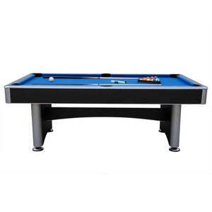 Hathaway Maverick II 7-ft Pool Table with Table Tennis Top - Black with Blue Felt Game Room — shown from the opposite side