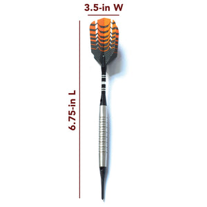 Hathaway Spartan Soft Tip Dart - 6.75 in long with a 3.5-in wide flight