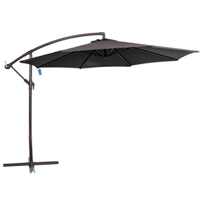 Island Umbrella Captiva 10-ft Octagonal Cantilever Umbrella with Base - Breez-Tex Canopy Patio Furniture & Umbrella