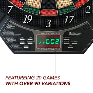 Hathaway Magnum Electronic Dartboard - control panel and display; 20 games with over 90 variations