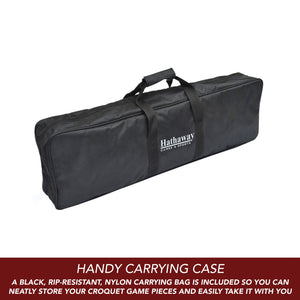 Hathaway Deluxe Croquet Set - rip-resistant nylon carrying bag supplied with the set