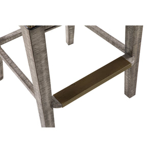 Hathaway Montecito Spectator Chair - brass footrest bar spanning the front legs