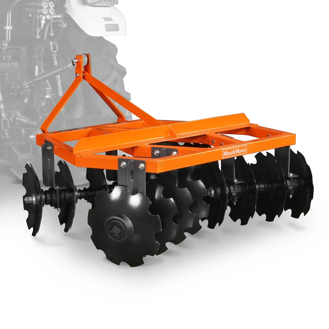 Disc harrow vs tiller vs plow for breaking ground: MechMaxx 60-inch notched disc harrow 3-point tractor attachment