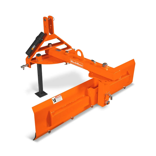 MechMaxx 60-inch 6-way rear blade for tractor mounted on a compact tractor 3-point hitch