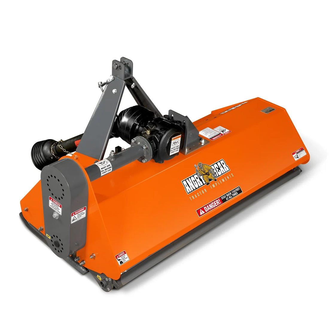 MechMaxx 60-inch PTO flail mower on a 3-point hitch — flail mower sizing guide for tractor HP