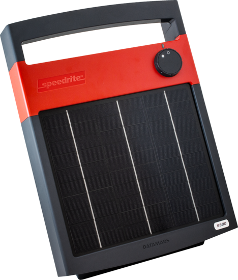 Electric fence for cattle powered by a Speedrite S500 solar energizer for rotational grazing paddocks
