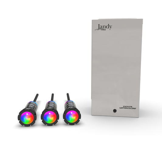 Jandy Infinite WaterColors Nicheless 3-LED Kit — front view