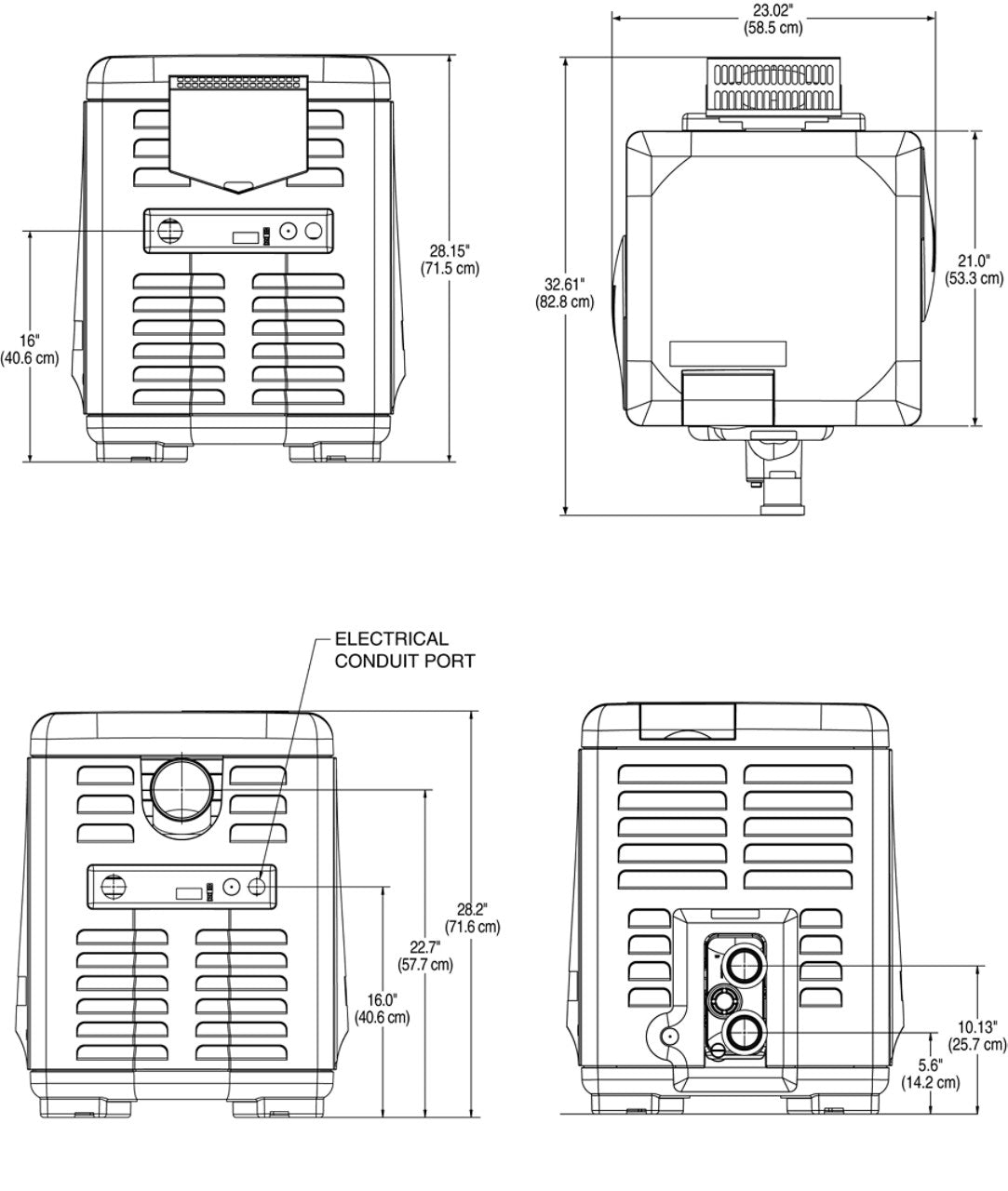 Pentair MasterTemp High Performance Gas Heater — alternate view
