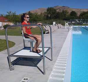 Spectrum Aquatics Torrey II 36 inch lifeguard chair — at the pool