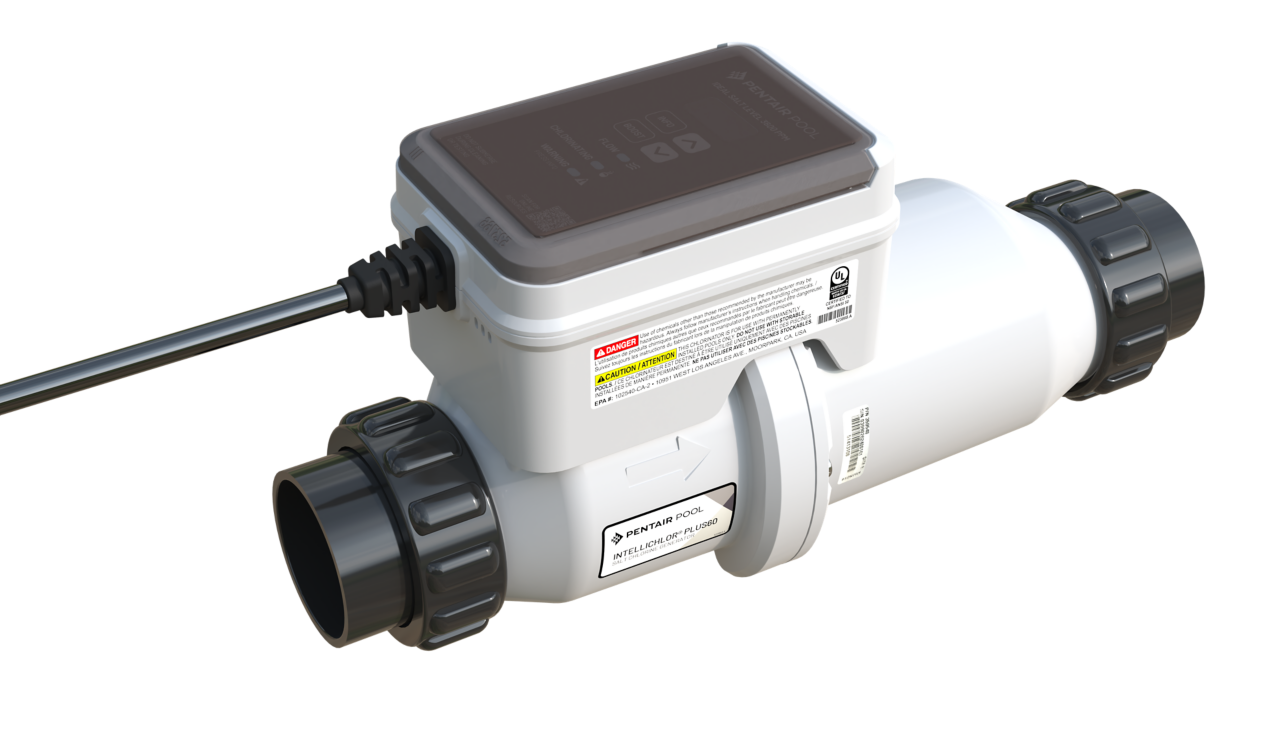 Pentair IntelliChlor Plus60 Salt Chlorine Generator — angle view