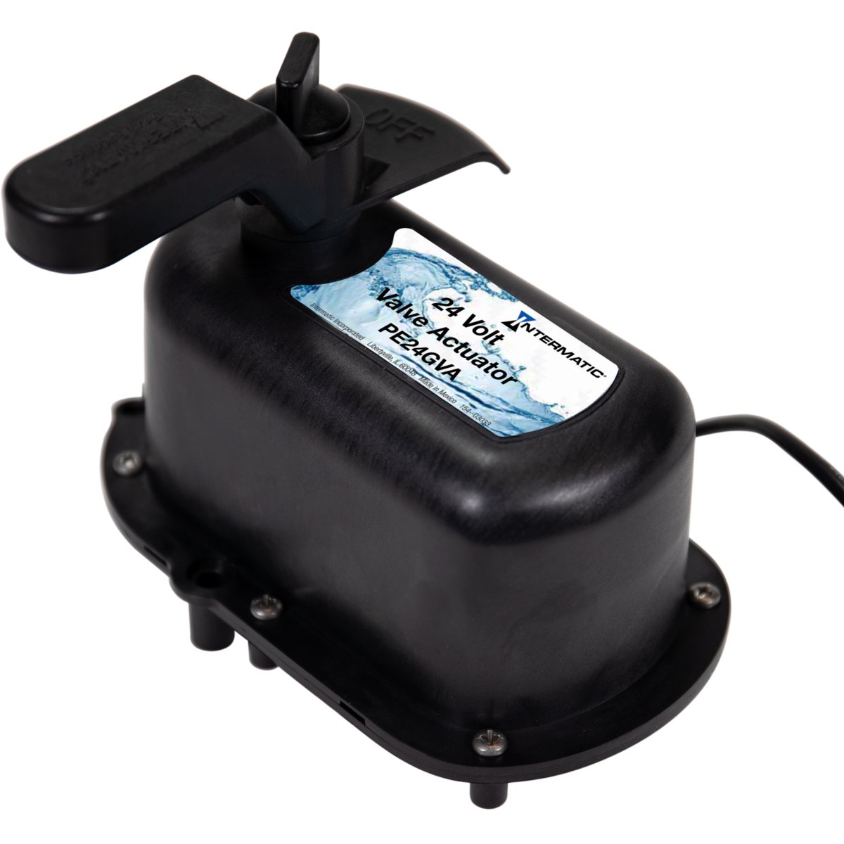 Intermatic PE24GVA valve actuator with handle attached