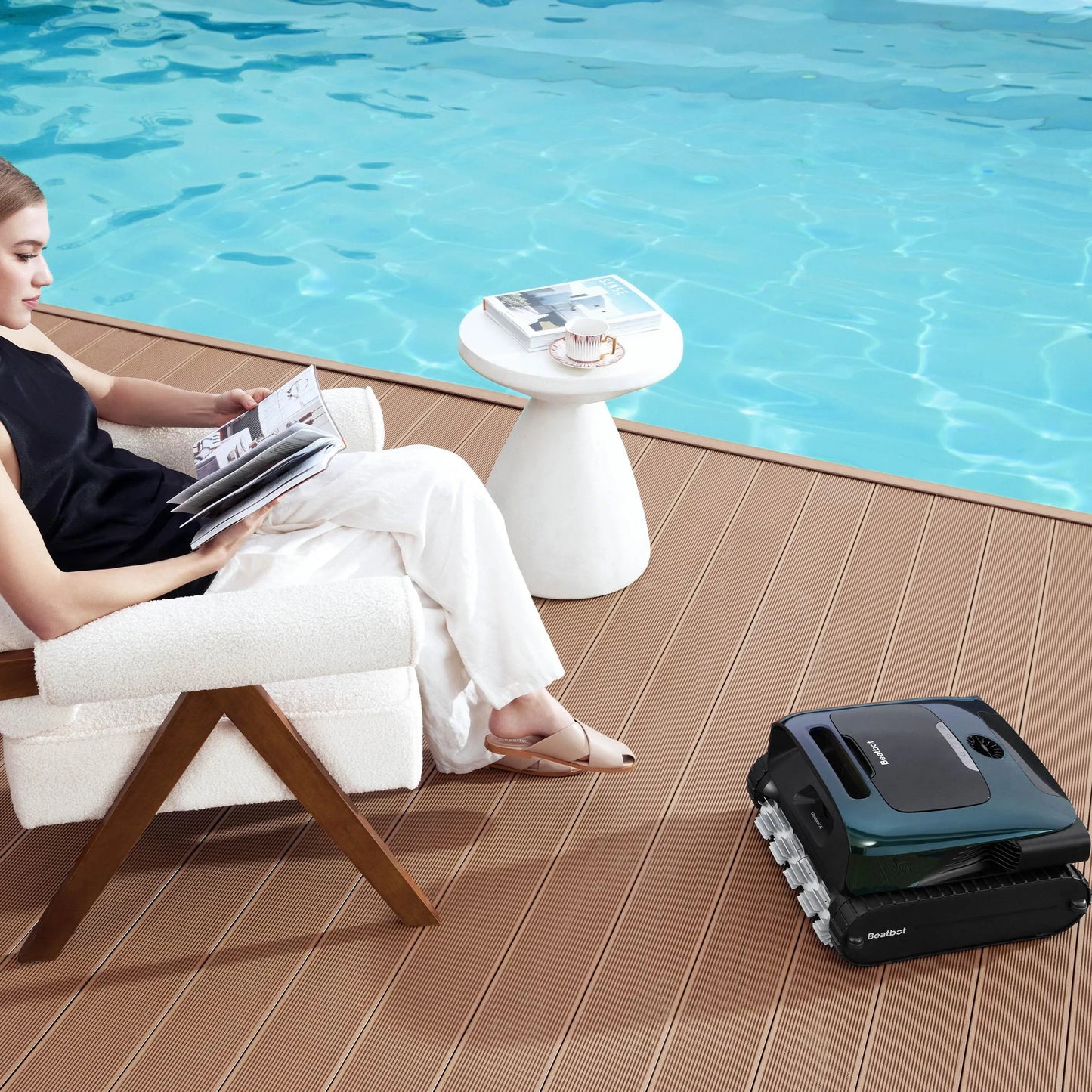BeatBot AquaSense 2 Pro Robotic Pool Cleaner — in-use view