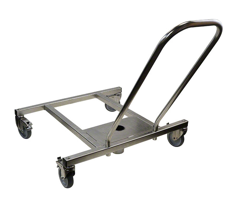 Spectrum Aquatics pool lift transport cart — wheel and frame detail