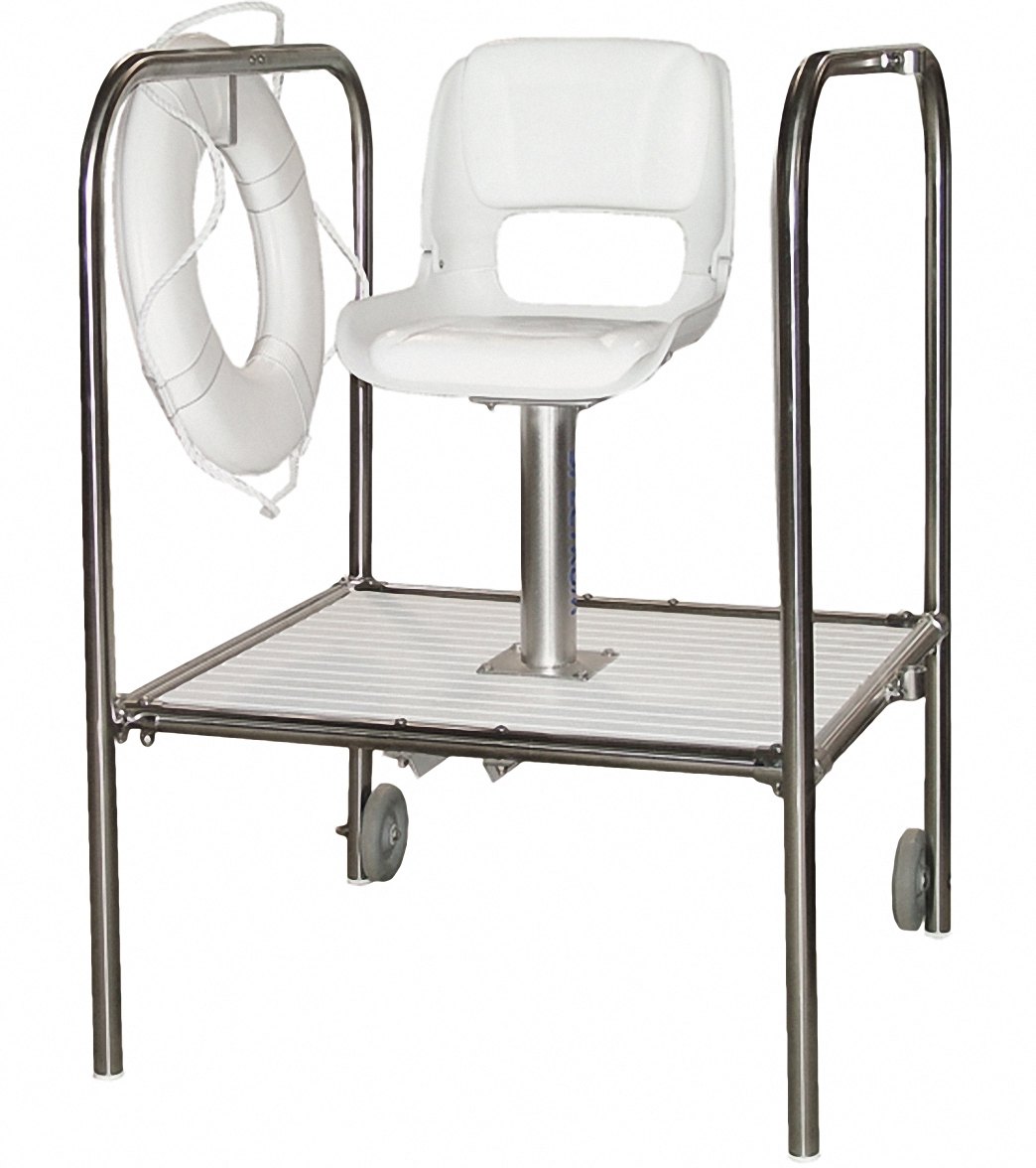 Spectrum Aquatics Torrey II 36 inch lifeguard chair — front view, ring buoy not included