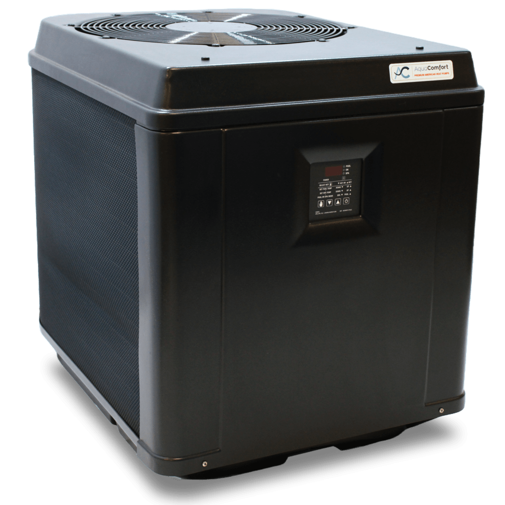 AquaComfort ACT-1750HC heat and cool pump cabinet with the top fan grille and side coil