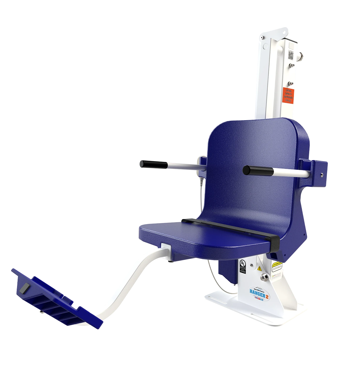 Aqua Creek Ranger 2 pool lift — studio view of seat and mast