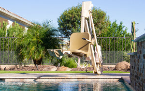 Aqua Creek Mighty 400 pool lift — installed at a pool