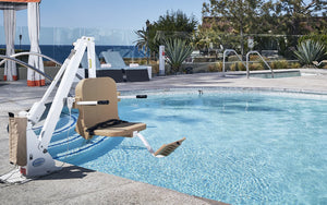 Aqua Creek Ranger 2 pool lift — installed poolside